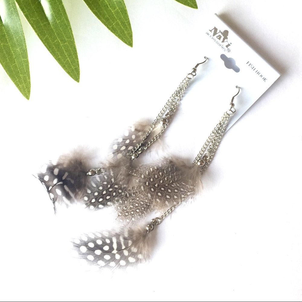 New Bohemian Festival Dangle Feather Earrings